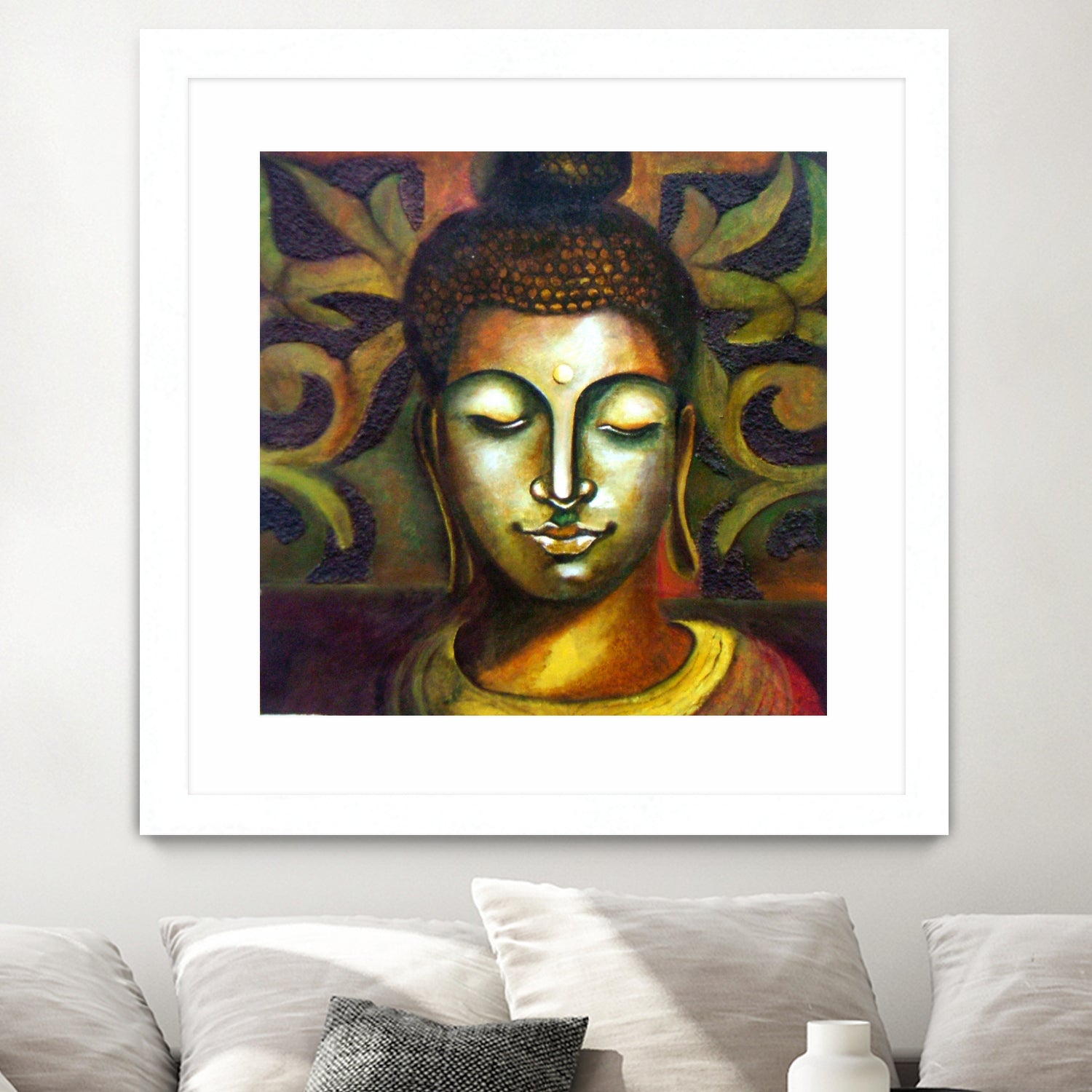 Lord Buddha by Neeraj Mrs Parswal on GIANT ART - brown mixed media