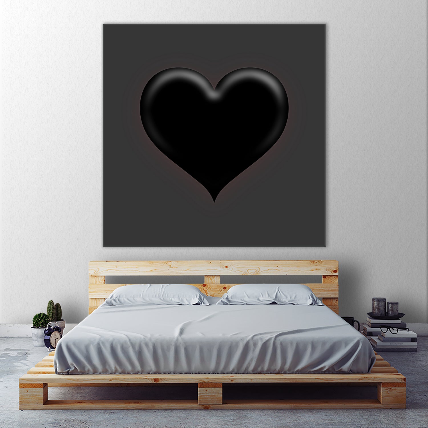 Black Heart Emoji by William Cuccio on GIANT ART - black digital painting