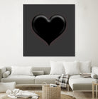 Black Heart Emoji by William Cuccio on GIANT ART - black digital painting