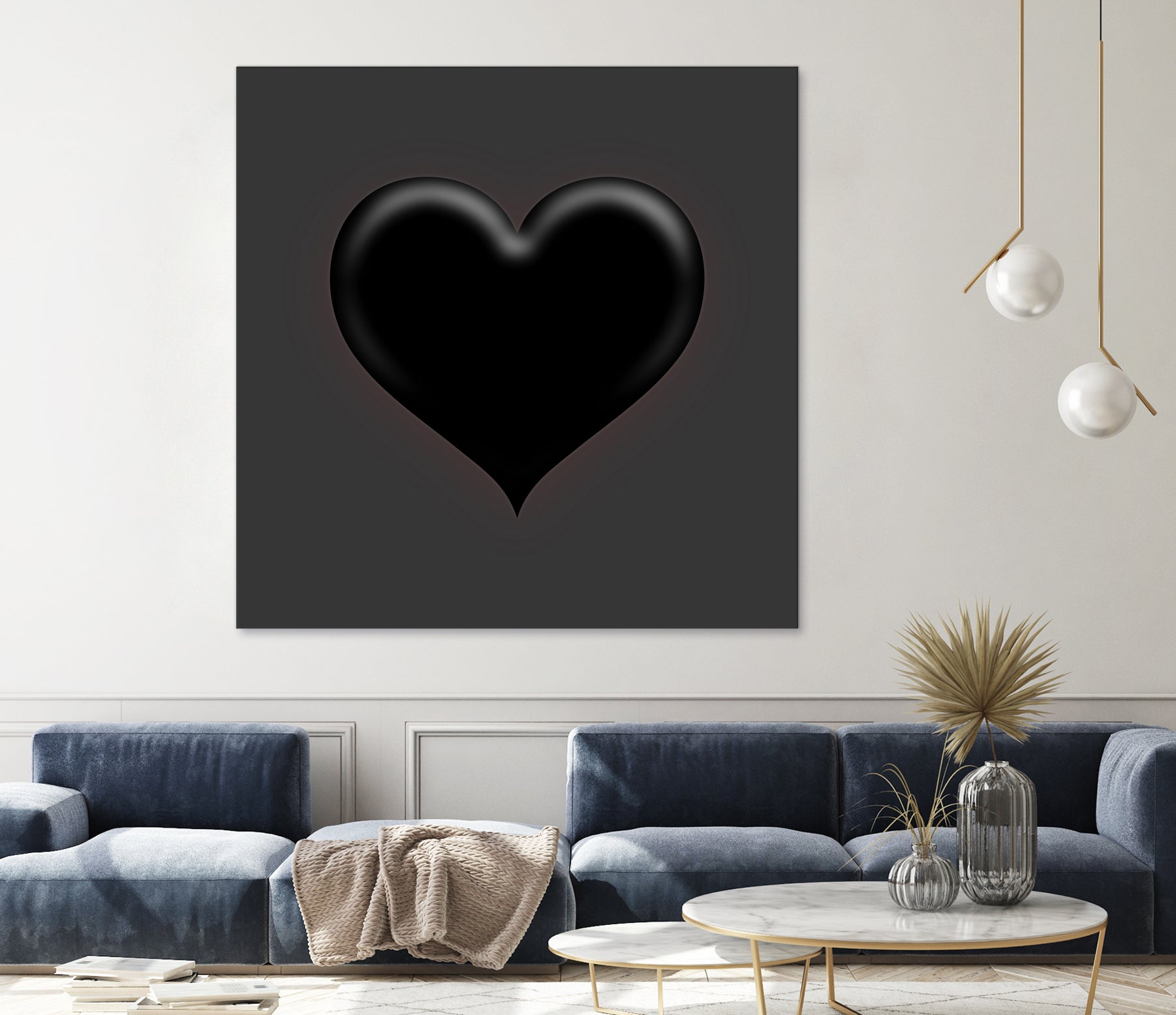 Black Heart Emoji by William Cuccio on GIANT ART - black digital painting