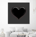 Black Heart Emoji by William Cuccio on GIANT ART - black digital painting