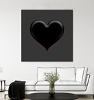 Black Heart Emoji by William Cuccio on GIANT ART - black digital painting