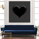 Black Heart Emoji by William Cuccio on GIANT ART - black digital painting