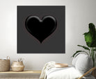 Black Heart Emoji by William Cuccio on GIANT ART - black digital painting