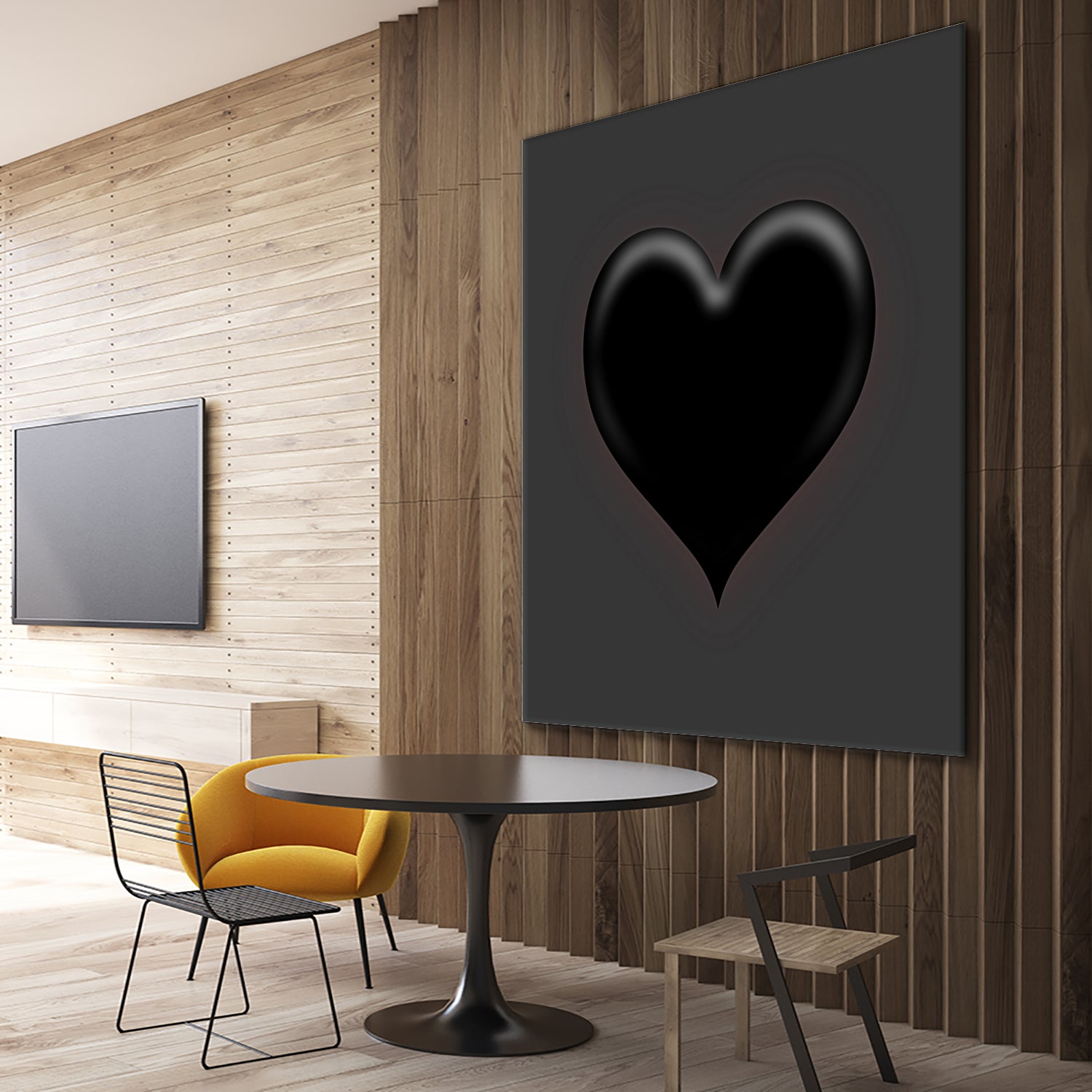 Black Heart Emoji by William Cuccio on GIANT ART - black digital painting