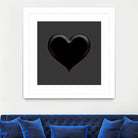 Black Heart Emoji by William Cuccio on GIANT ART - black digital painting