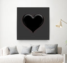 Black Heart Emoji by William Cuccio on GIANT ART - black digital painting