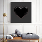 Black Heart Emoji by William Cuccio on GIANT ART - black digital painting