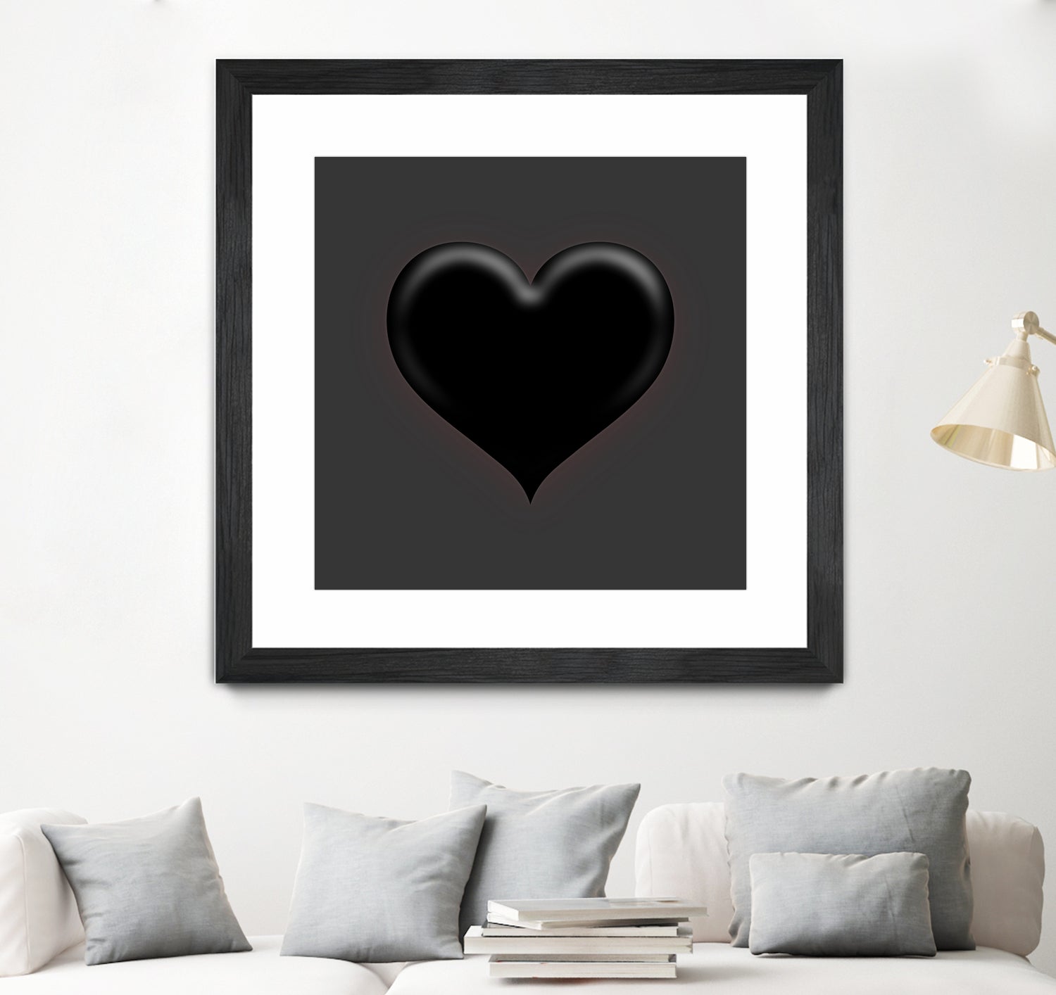 Black Heart Emoji by William Cuccio on GIANT ART - black digital painting