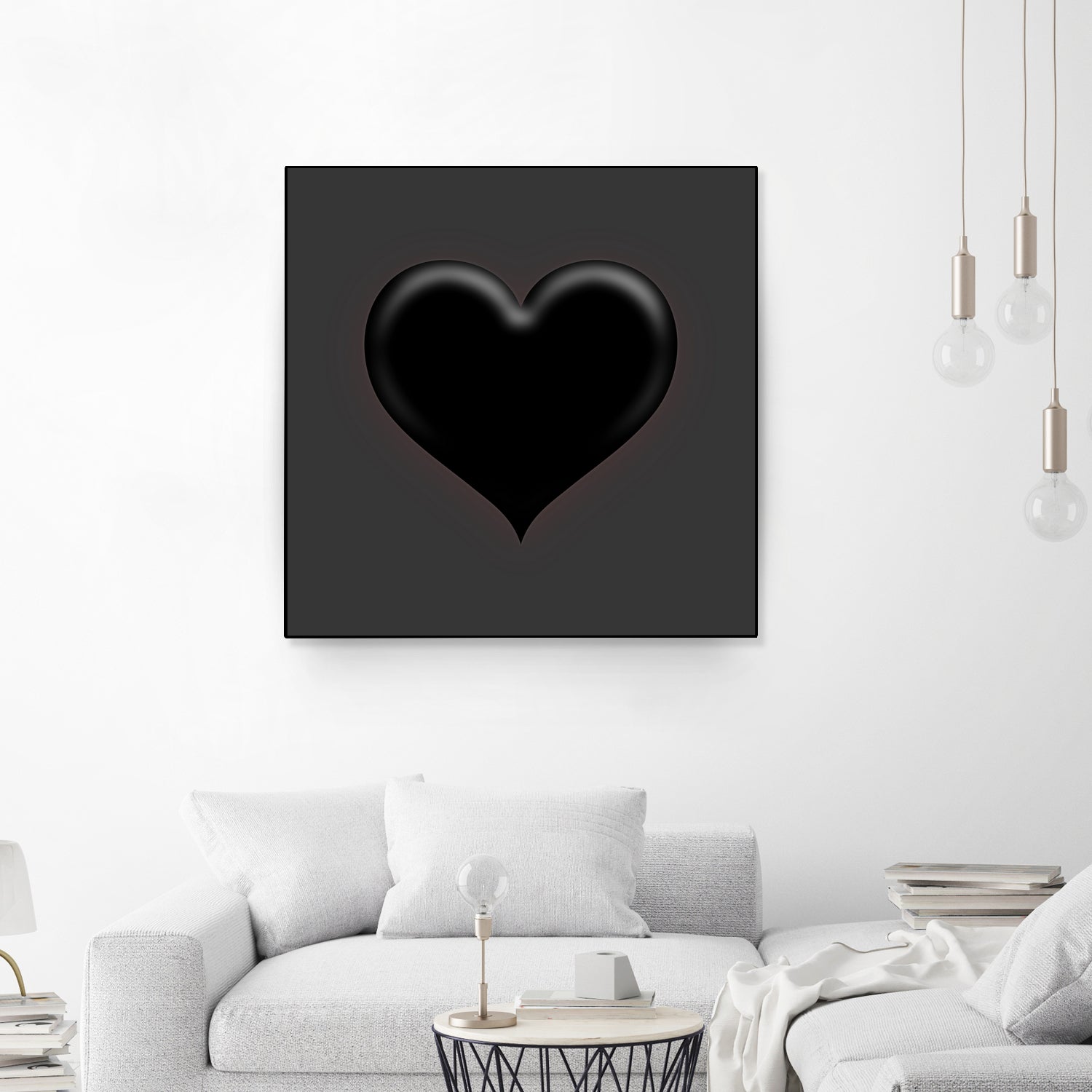 Black Heart Emoji by William Cuccio on GIANT ART - black digital painting