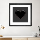 Black Heart Emoji by William Cuccio on GIANT ART - black digital painting