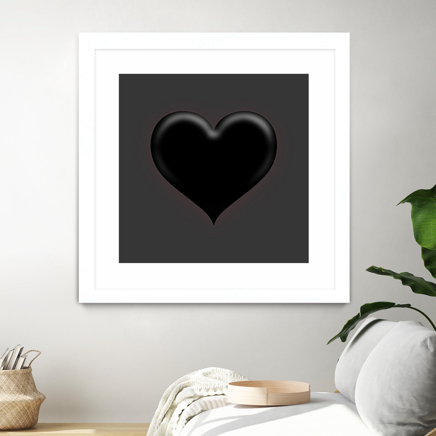 Black Heart Emoji by William Cuccio on GIANT ART - black digital painting