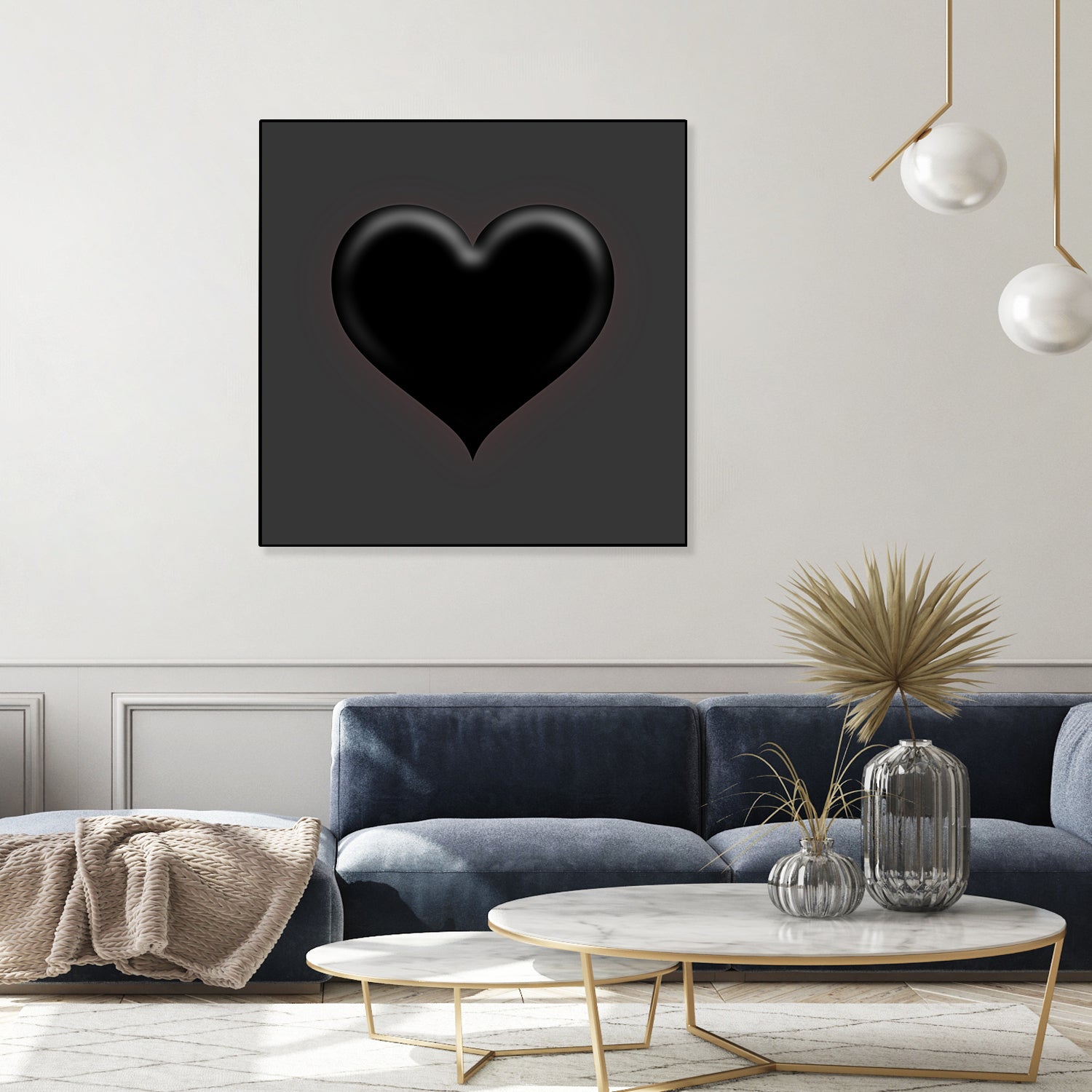 Black Heart Emoji by William Cuccio on GIANT ART - black digital painting