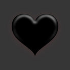 Black Heart Emoji by William Cuccio on GIANT ART - black digital painting