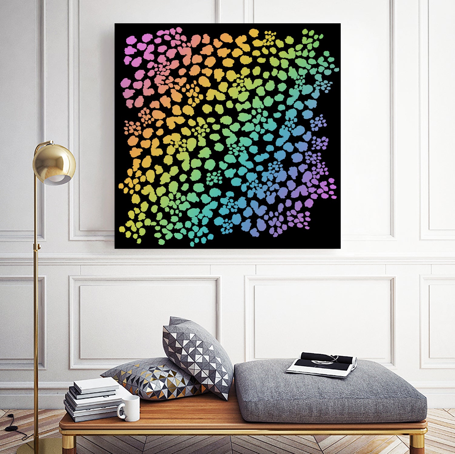 Rainbow Abstract Animal Print by Kelsey Lovelle on GIANT ART - green digital painting