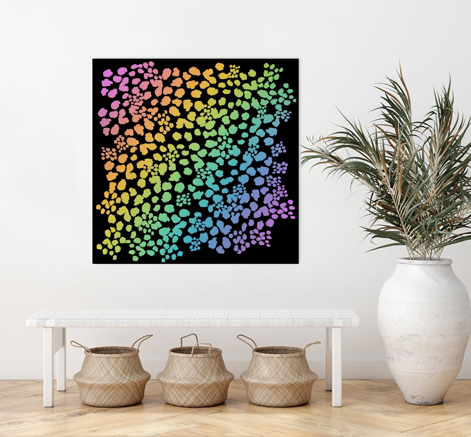 Rainbow Abstract Animal Print by Kelsey Lovelle on GIANT ART - green digital painting