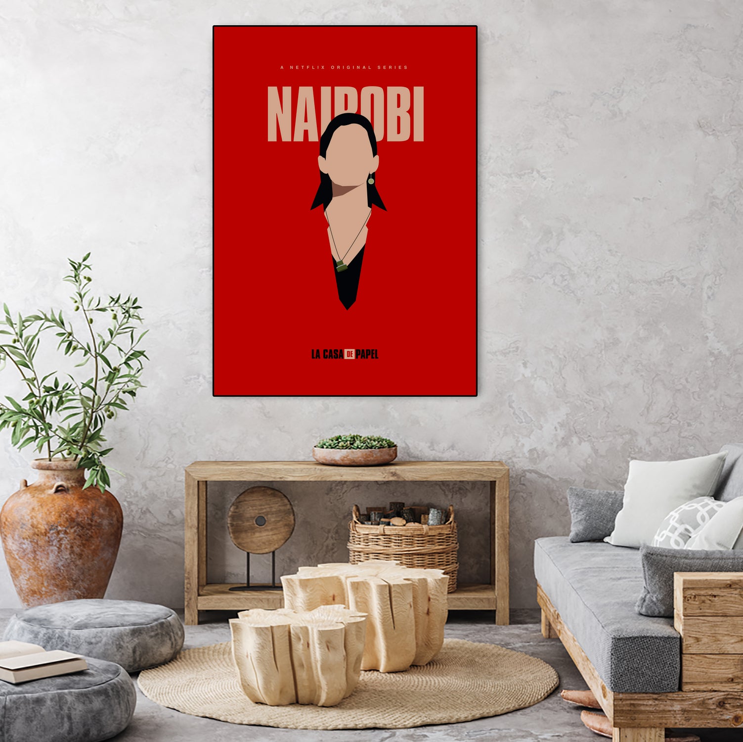 Nairobi art print by Megenta Studio on GIANT ART - red photo illustration