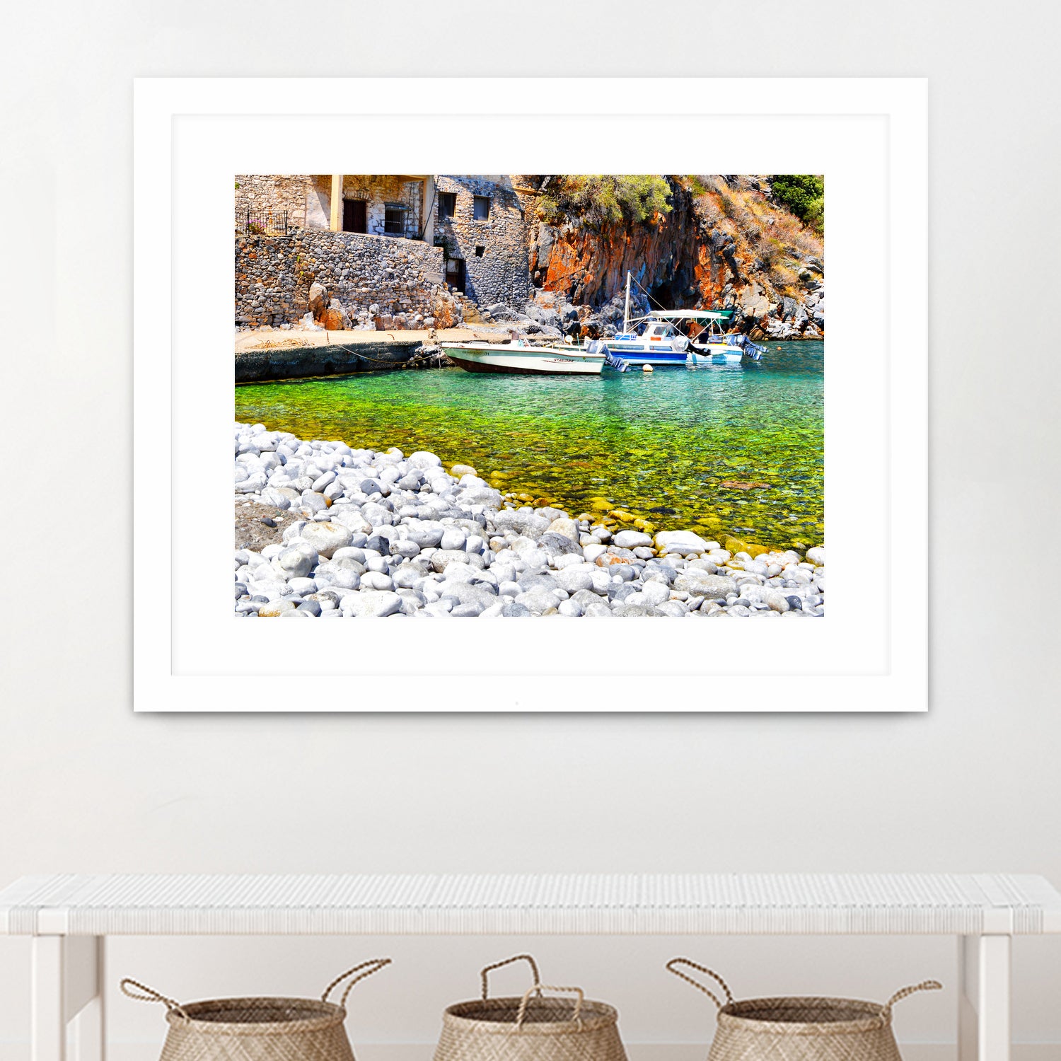 alypa beach mani greece by Haris Kavalla on GIANT ART - green photo illustration