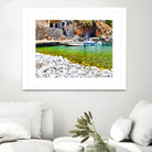 alypa beach mani greece by Haris Kavalla on GIANT ART - green photo illustration