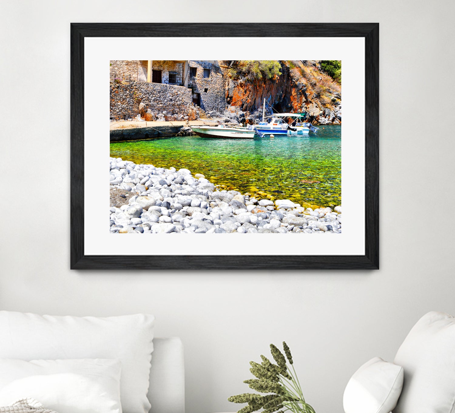 alypa beach mani greece by Haris Kavalla on GIANT ART - green photo illustration