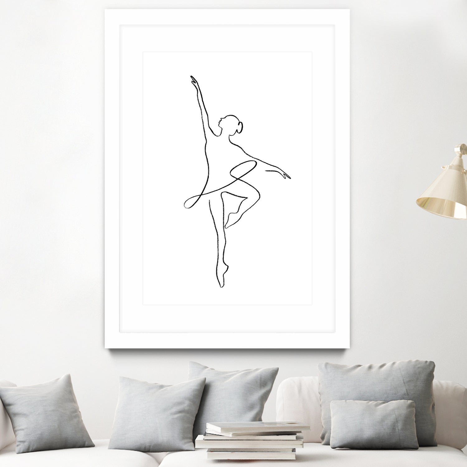 Ballerina Line Art by Jessica Carvalho on GIANT ART - black digital drawing