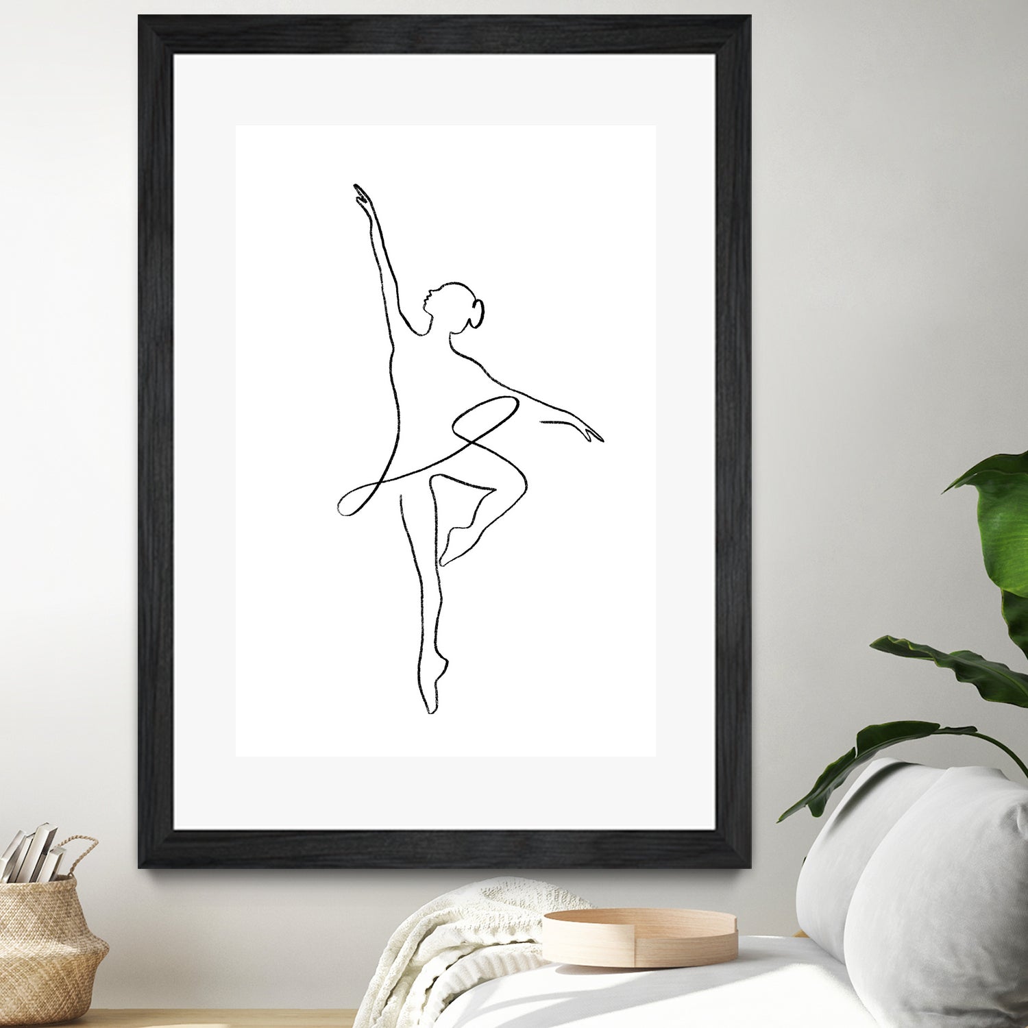 Ballerina Line Art by Jessica Carvalho on GIANT ART - black digital drawing