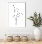 Ballerina Line Art by Jessica Carvalho on GIANT ART - black digital drawing