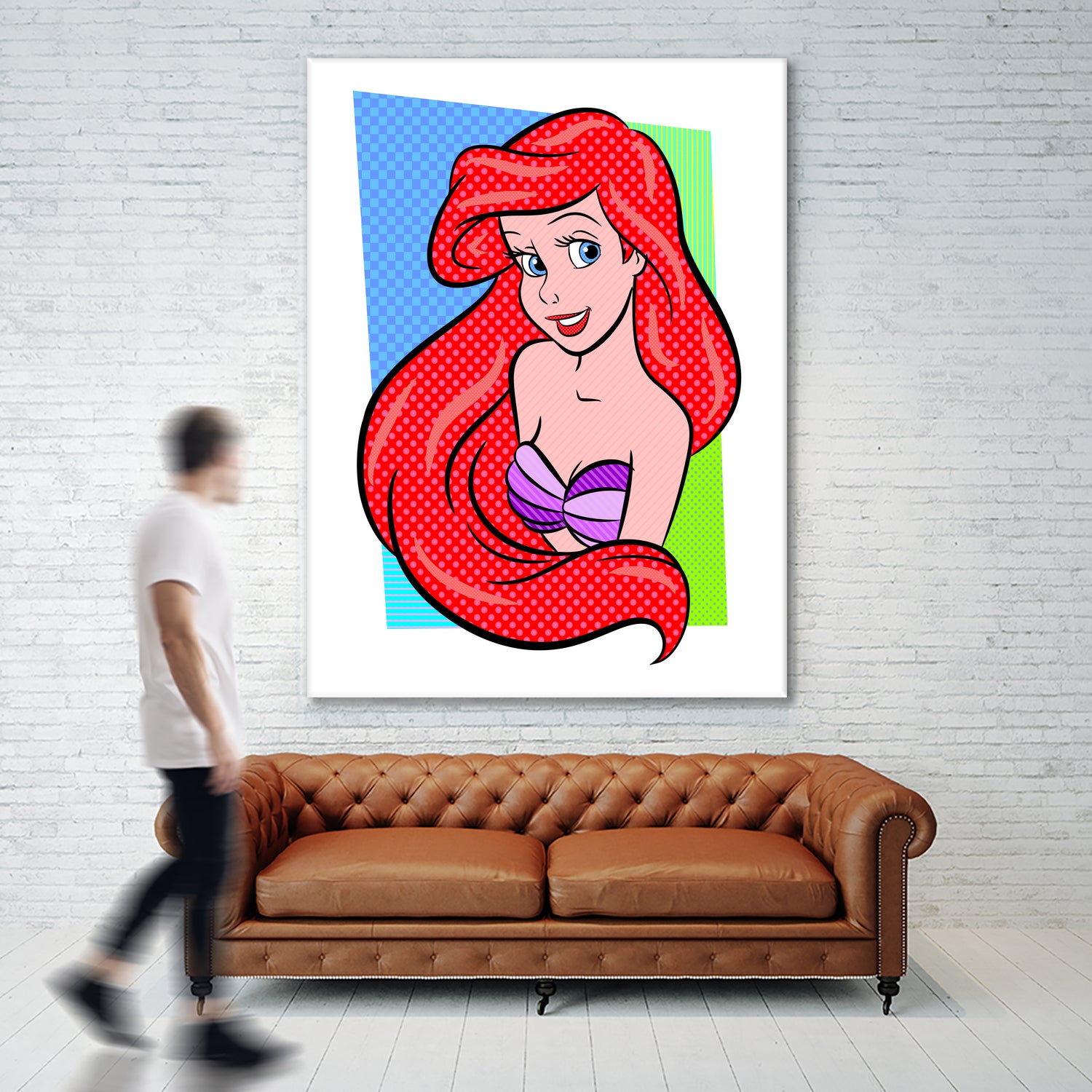 Ariel | The Little Mermaid | Pop Art by William Cuccio on GIANT ART - red digital painting