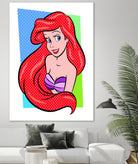 Ariel | The Little Mermaid | Pop Art by William Cuccio on GIANT ART - red digital painting