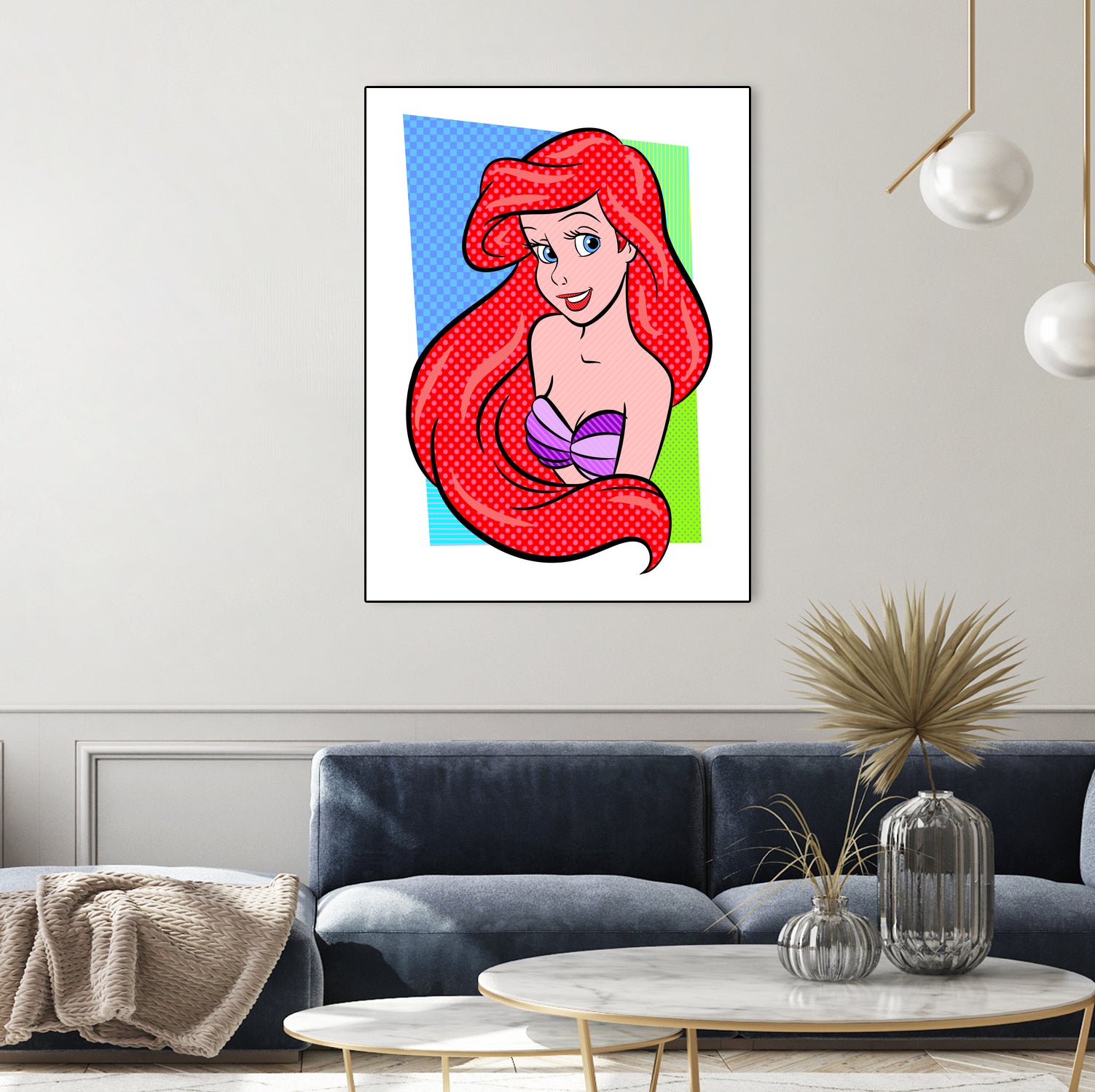 Ariel | The Little Mermaid | Pop Art by William Cuccio on GIANT ART - red digital painting