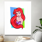 Ariel | The Little Mermaid | Pop Art by William Cuccio on GIANT ART - red digital painting