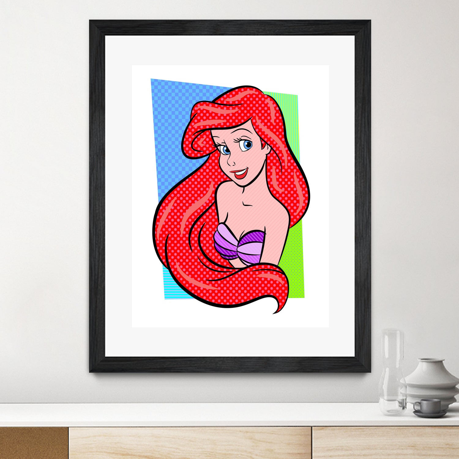 Ariel | The Little Mermaid | Pop Art by William Cuccio on GIANT ART - red digital painting