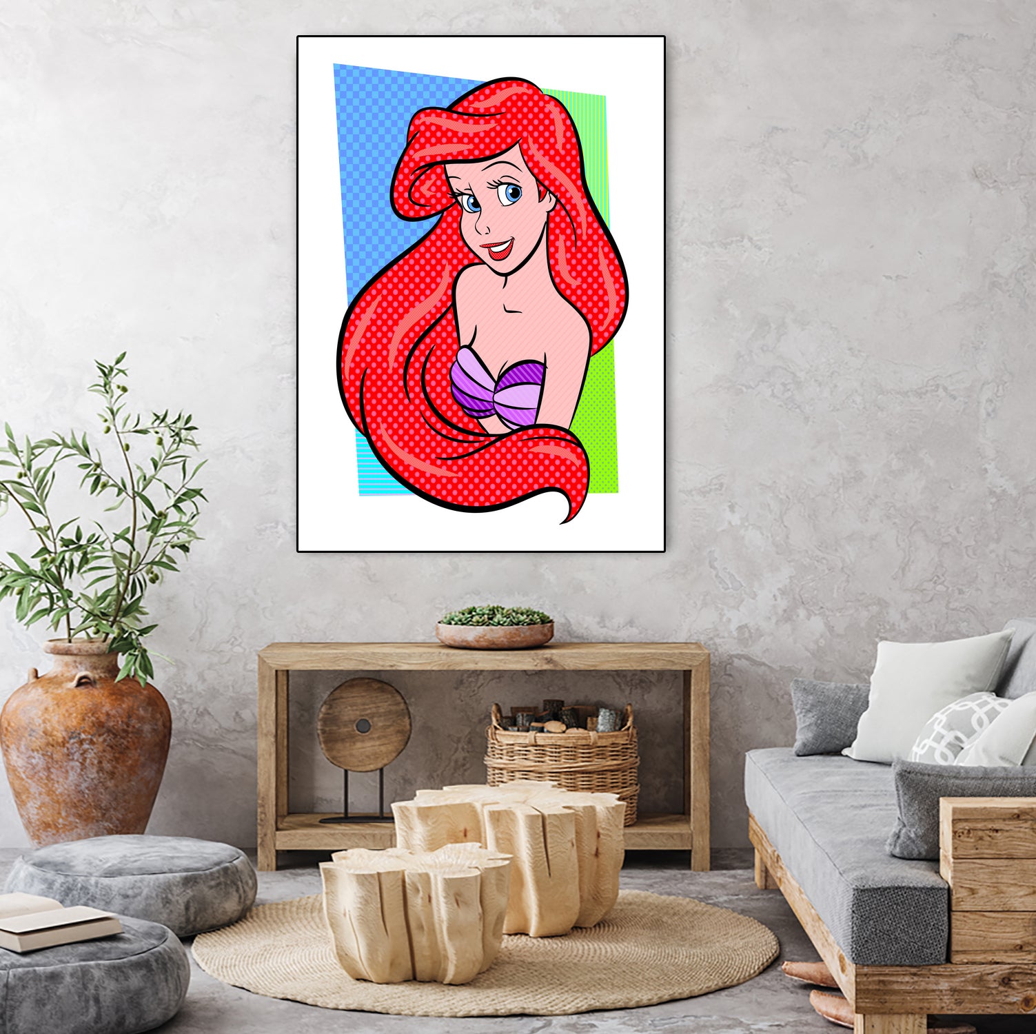 Ariel | The Little Mermaid | Pop Art by William Cuccio on GIANT ART - red digital painting