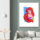 Ariel | The Little Mermaid | Pop Art by William Cuccio on GIANT ART - red digital painting