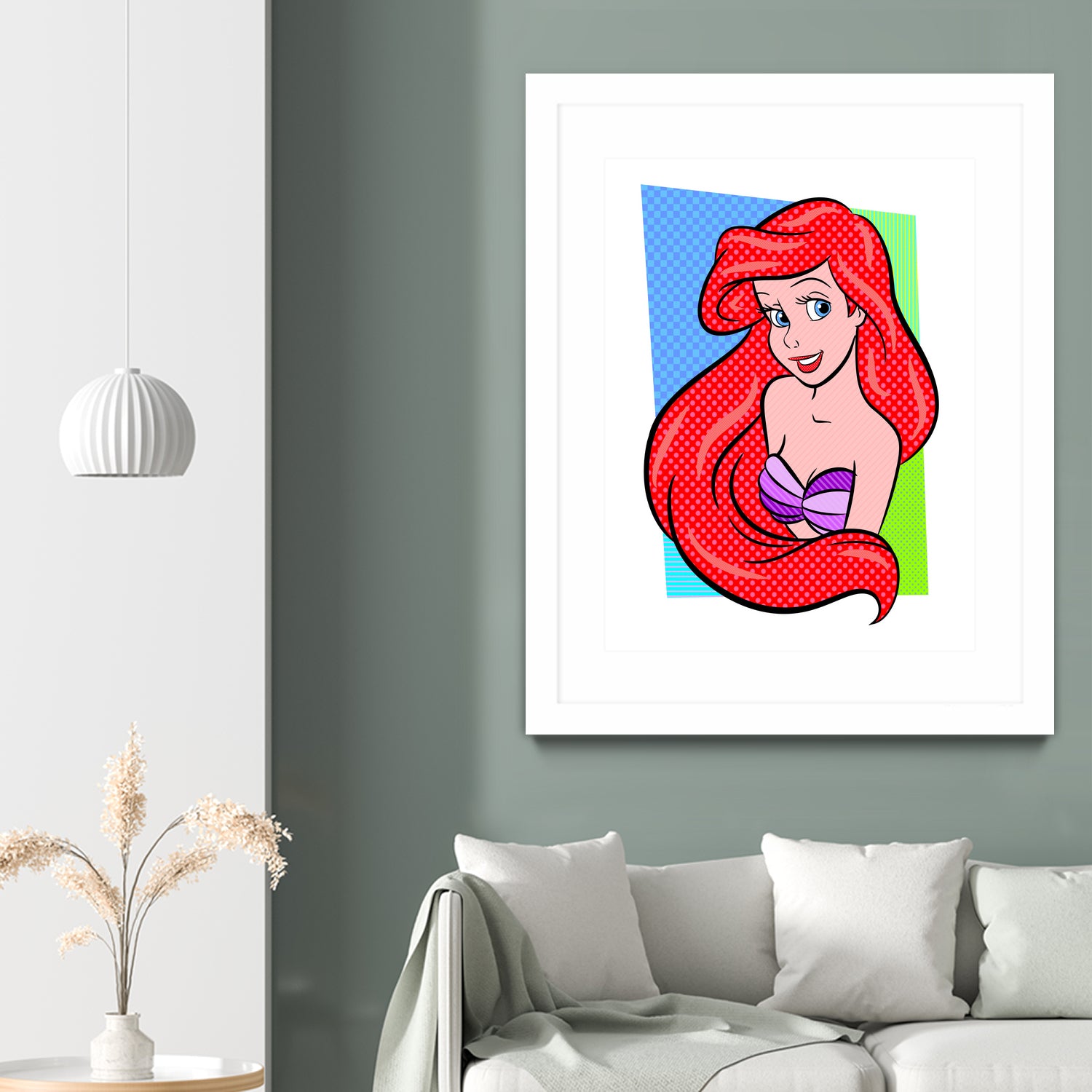 Ariel | The Little Mermaid | Pop Art by William Cuccio on GIANT ART - red digital painting