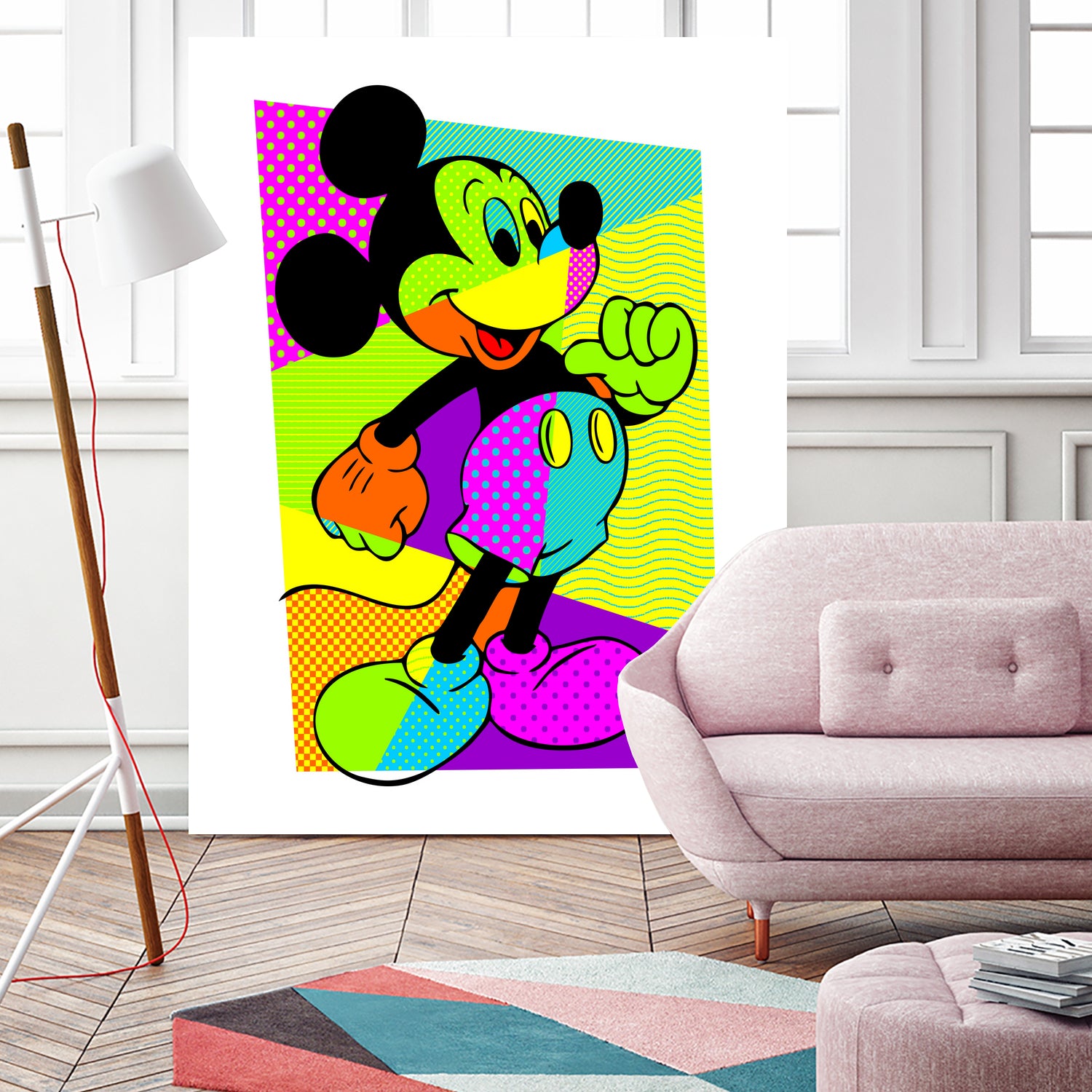 Mickey Mouse | Pop Art by William Cuccio on GIANT ART - green digital painting