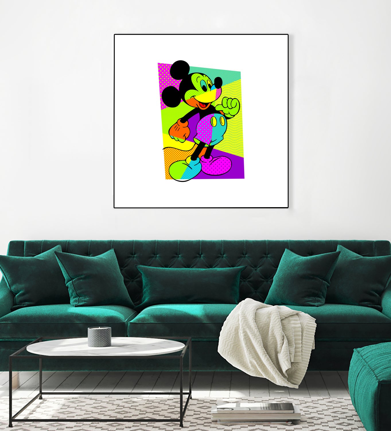 Mickey Mouse | Pop Art by William Cuccio on GIANT ART - green digital painting