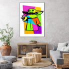 The Child | Baby Yoda | Mandalorian | Pop Art by William Cuccio on GIANT ART - green digital painting