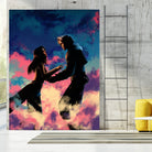 Squall and Rinoa couple FFVIII by MCAshe 24 on GIANT ART - blue digital painting