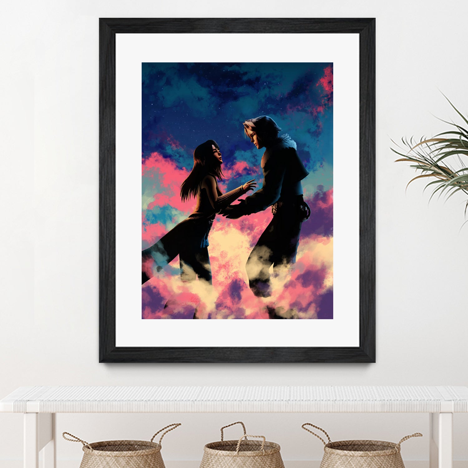 Squall and Rinoa couple FFVIII by MCAshe 24 on GIANT ART - blue digital painting