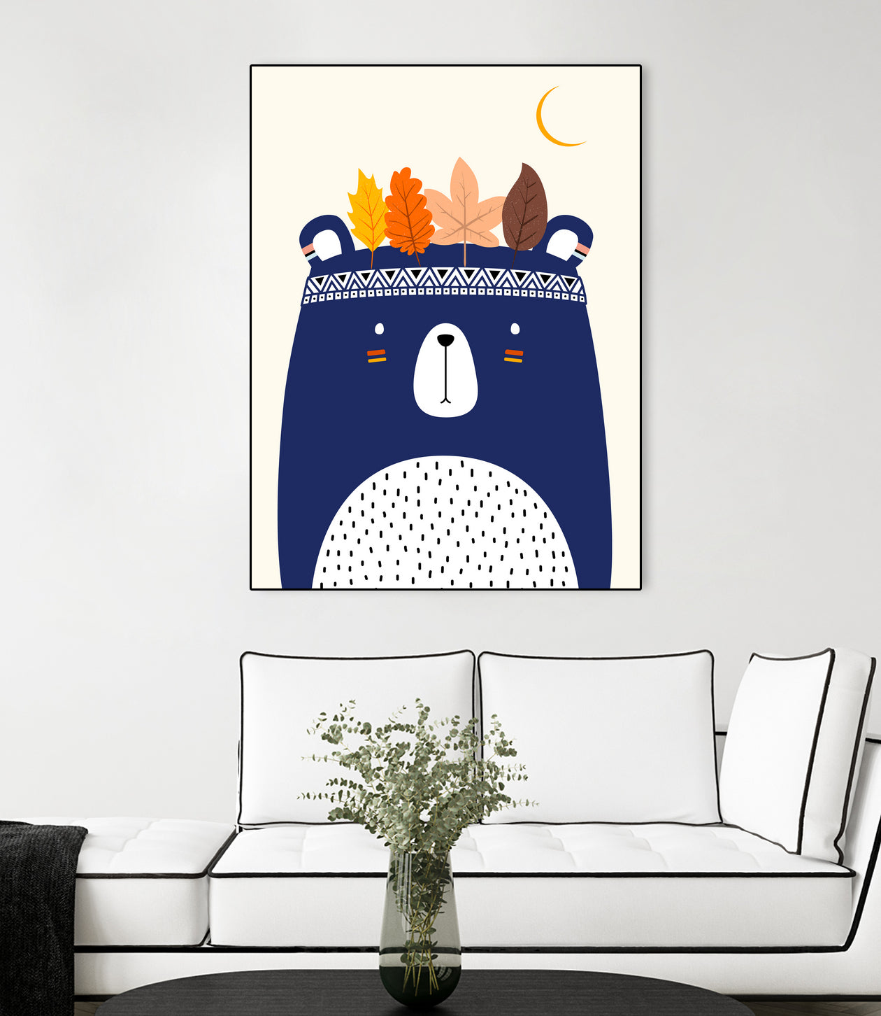 Brave Bear by Boris Draschoff on GIANT ART - blue digital drawing