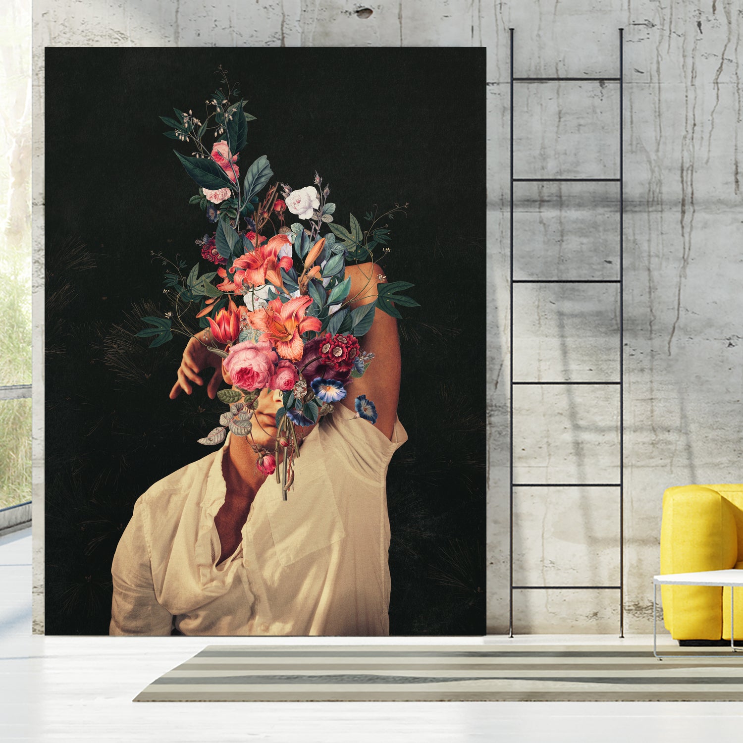 Roses Bloomed every time I thought of You by Frank Moth on GIANT ART - black digital painting