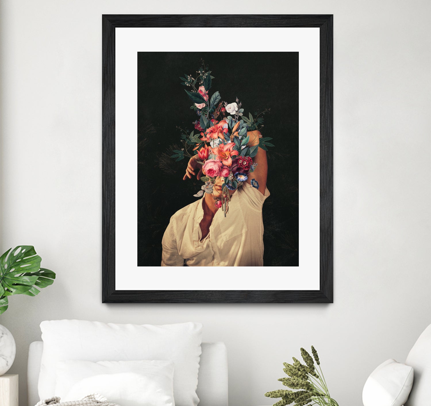 Roses Bloomed every time I thought of You by Frank Moth on GIANT ART - black digital painting