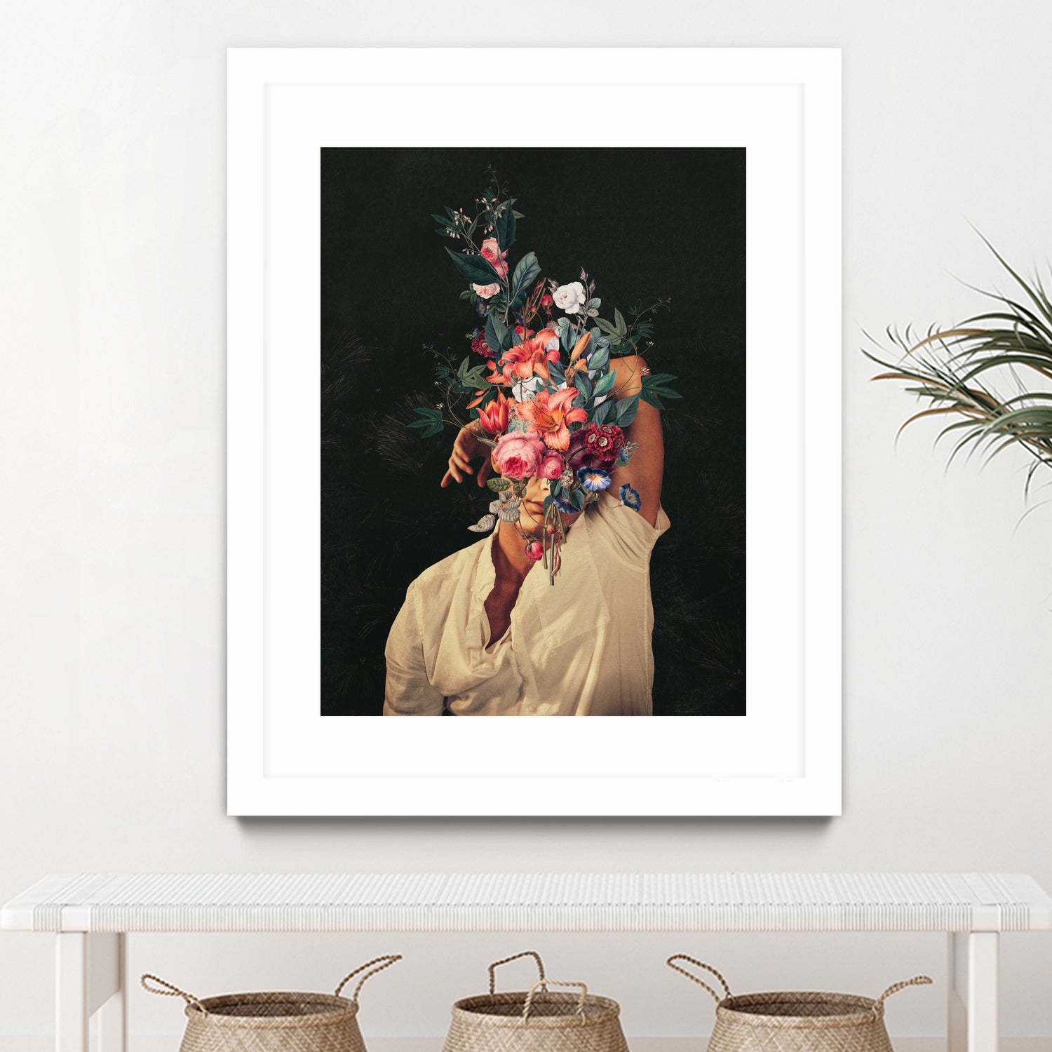 Roses Bloomed every time I thought of You by Frank Moth on GIANT ART - black digital painting