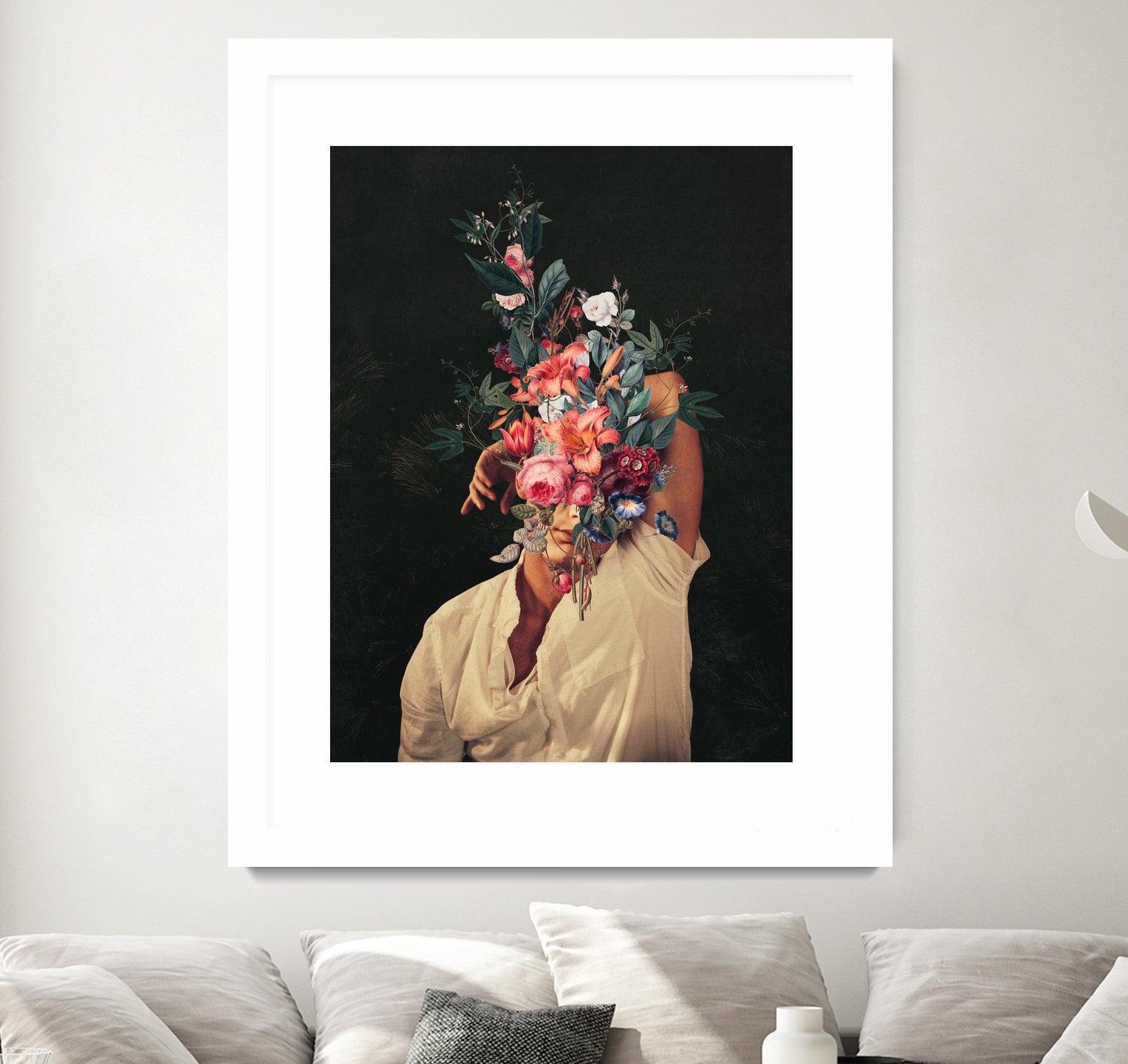 Roses Bloomed every time I thought of You by Frank Moth on GIANT ART - black digital painting