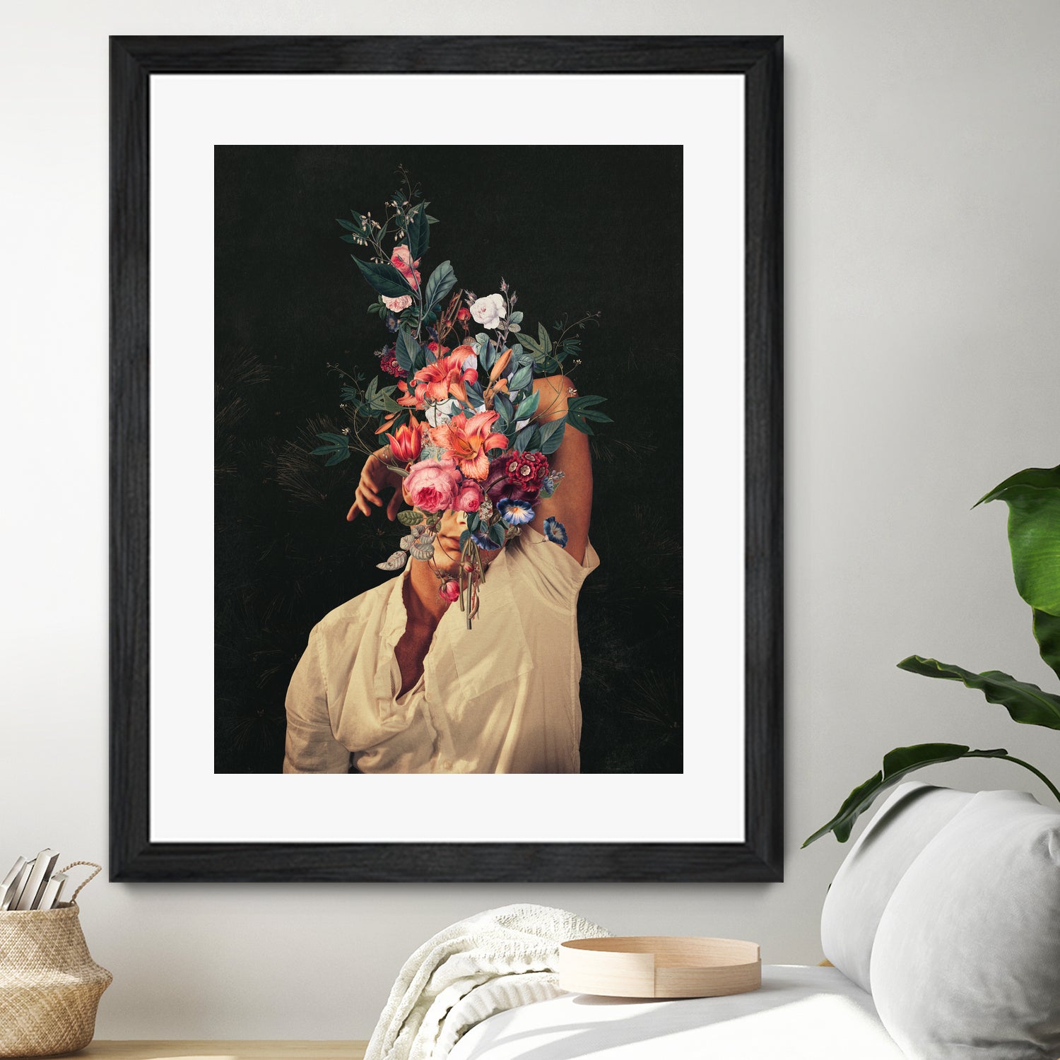 Roses Bloomed every time I thought of You by Frank Moth on GIANT ART - black digital painting