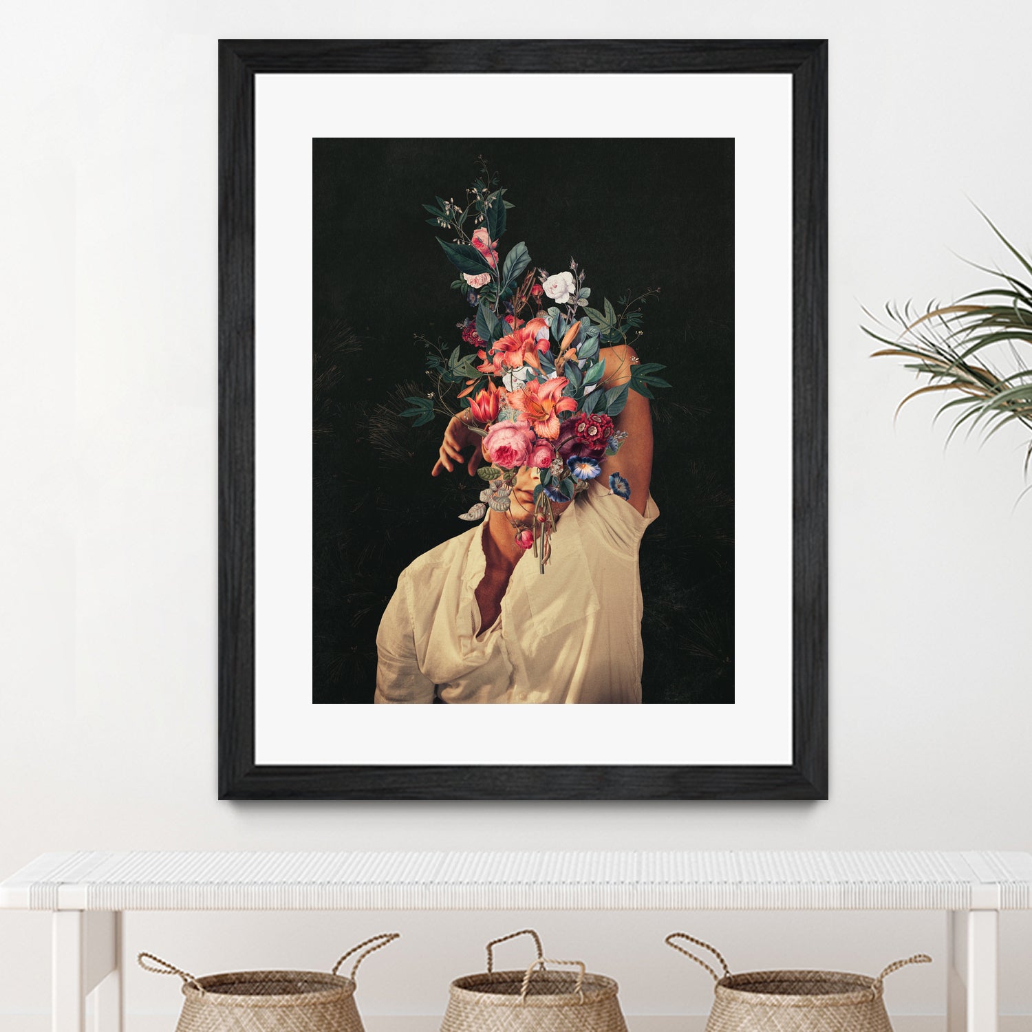 Roses Bloomed every time I thought of You by Frank Moth on GIANT ART - black digital painting