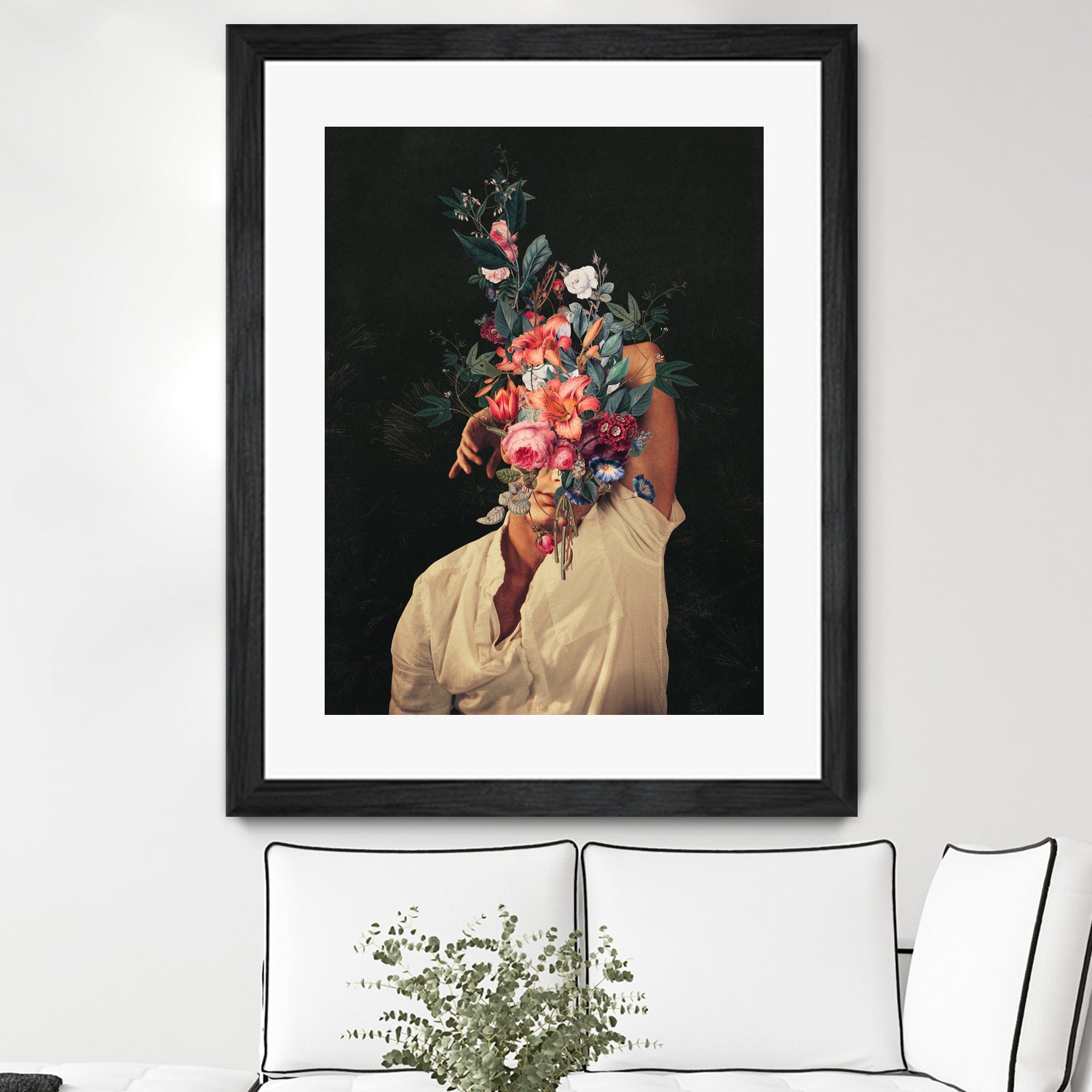 Roses Bloomed every time I thought of You by Frank Moth on GIANT ART - black digital painting