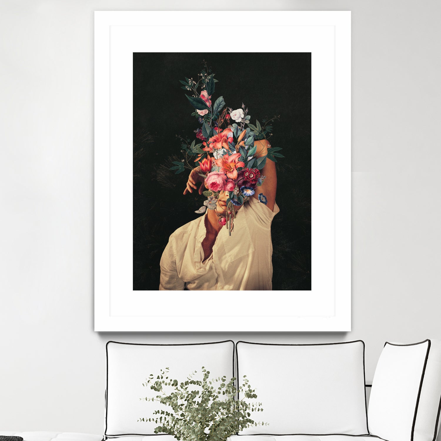 Roses Bloomed every time I thought of You by Frank Moth on GIANT ART - black digital painting