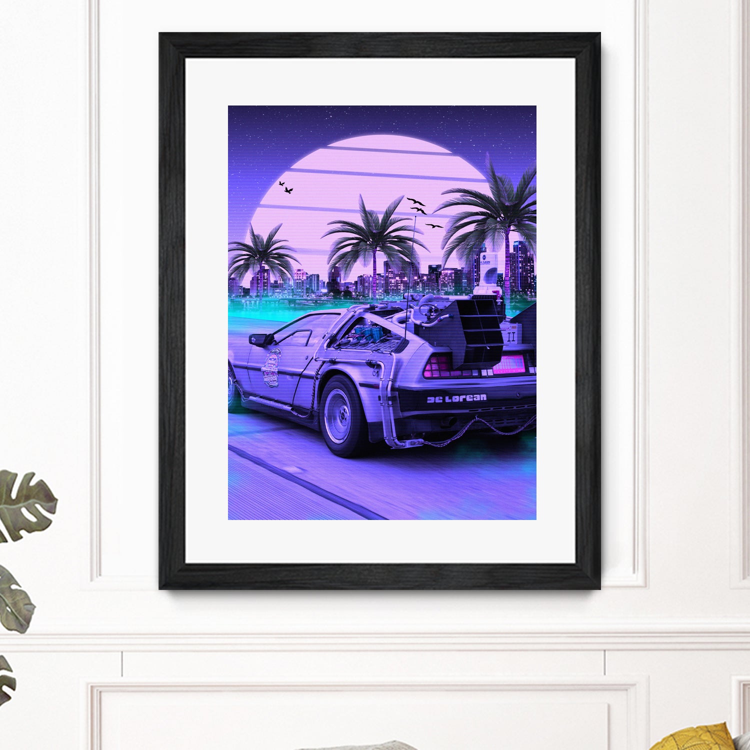 80s Delorean Cars by Muhammad Daffa Umar on GIANT ART - fuchsia photo manipulation